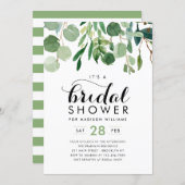 Elegant Eucalyptus Foliage Greenery Bridal Shower Invitation (Front/Back)
