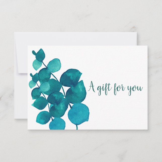 Elegant Eucalyptus Gift Certificate (Front)
