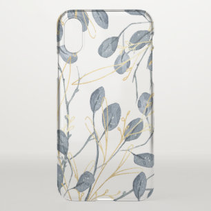 Elegant Eucalyptus Gold Garden Floral iPhone XS Case