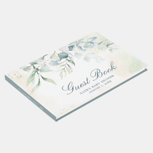Elegant Eucalyptus Greenery Baby Shower Guest Book