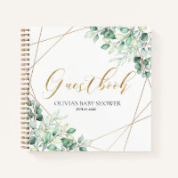Elegant Eucalyptus Greenery Baby Shower Guestbook
