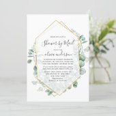Elegant Eucalyptus Greenery Bridal Shower by Mail Invitation (Standing Front)