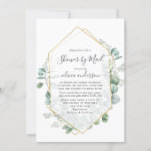 Elegant Eucalyptus Greenery Bridal Shower by Mail Invitation (Front)