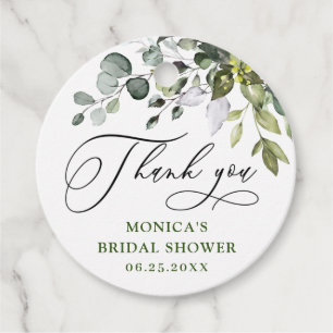 Elegant Eucalyptus Greenery Bridal Shower Favor Tags