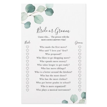 Elegant Eucalyptus Greenery Bridal Shower Game Elegant Eucalyptus Greenery Bridal Shower Game