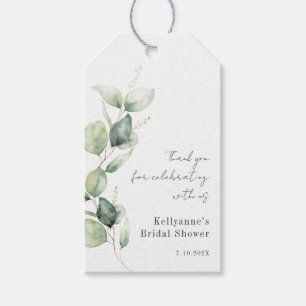 Elegant Eucalyptus Greenery Bridal Shower Gift Tags