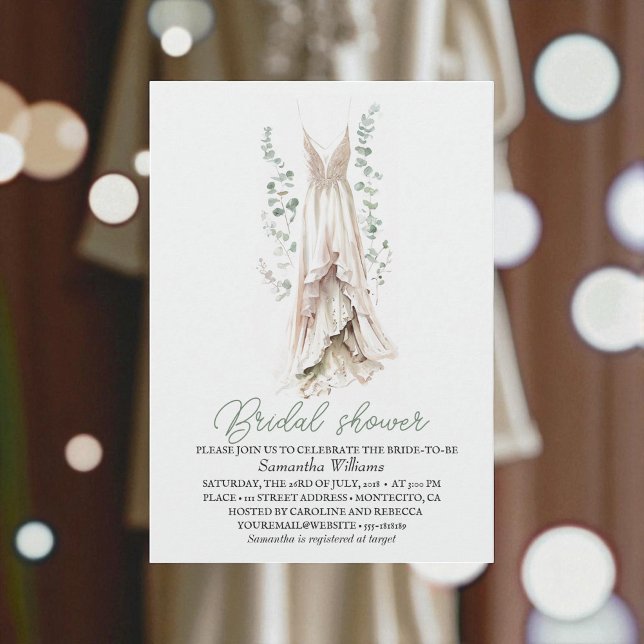 Elegant Eucalyptus Greenery Bridal Shower  Invitation (Creator Uploaded)