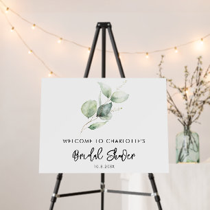 Elegant Eucalyptus Greenery Bridal Shower Welcome Foam Board
