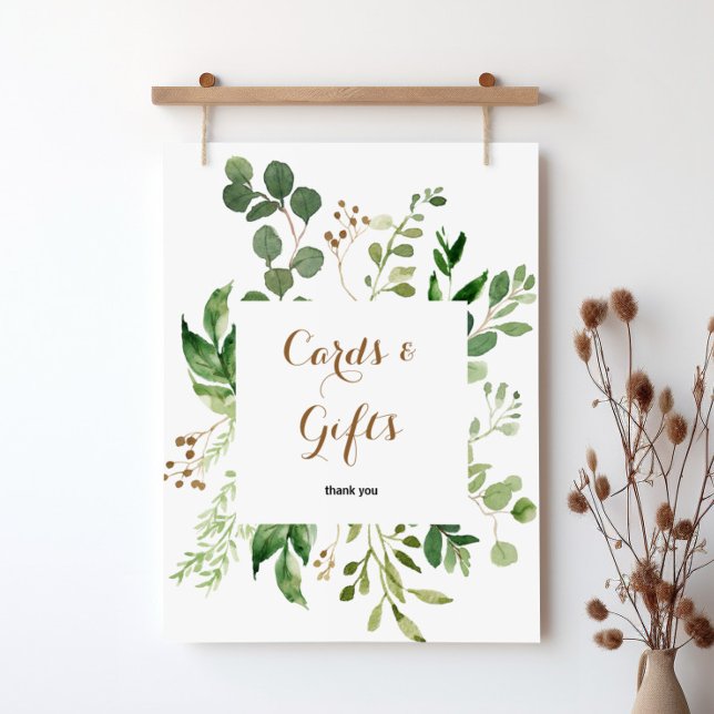 Elegant Eucalyptus Greenery Cards and Gifts Sign (Creator Uploaded)