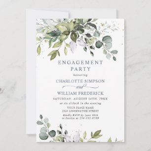 Elegant Eucalyptus Greenery ENGAGEMENT PARTY Invitation