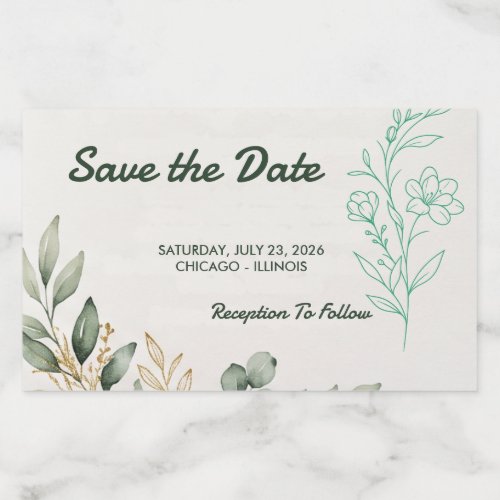 Elegant Eucalyptus Greenery  Envelope Liner