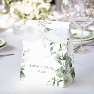 Elegant Eucalyptus Greenery Favor Boxes