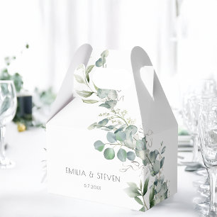 Elegant Eucalyptus Greenery Favor Boxes