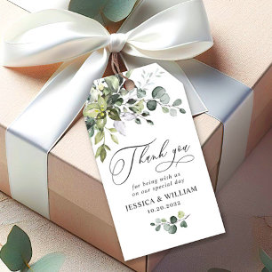 Elegant Eucalyptus Greenery Favor Thank You Gift T Tags