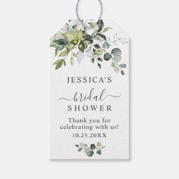 Elegant Eucalyptus Greenery Favor Thank You Gift Tags by Elle_Design at Zazzle