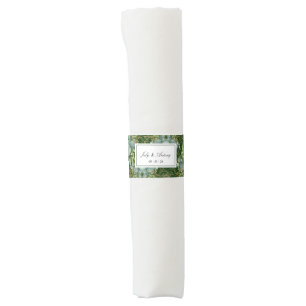 Elegant Eucalyptus Greenery Gold Botanical Napkin Bands