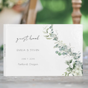Elegant Eucalyptus Greenery Guest Book
