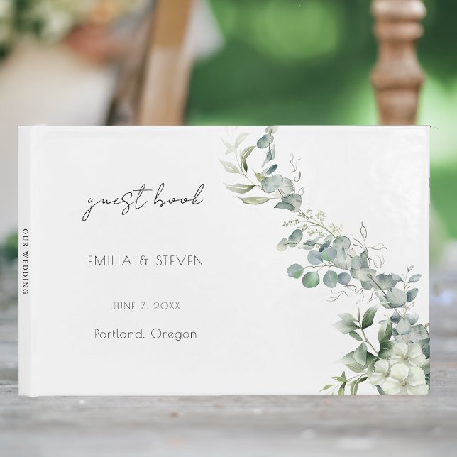 Elegant Eucalyptus Greenery Guest Book (Creator Uploaded)