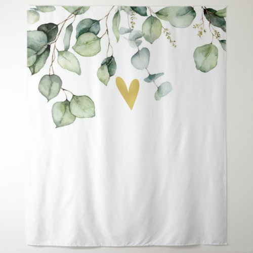 Elegant Eucalyptus Greenery Heart Wedding Backdrop