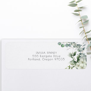 Elegant Eucalyptus Greenery Label