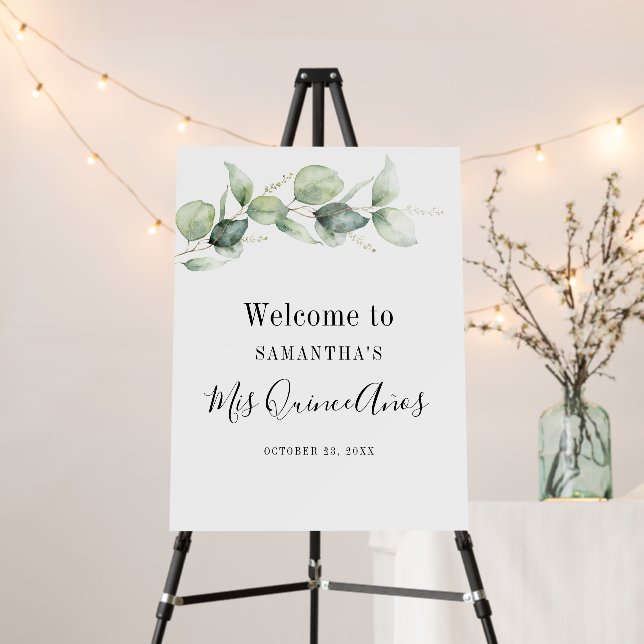 Elegant Eucalyptus Greenery Leaves Mis Quince Foam Board (In Situ (Stand))