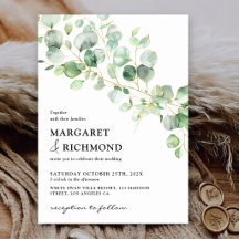 Elegant Eucalyptus Greenery Modern Rustic Wedding
