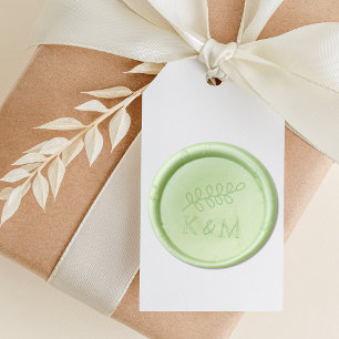 Elegant Eucalyptus Greenery Monogram Wedding Wax Seal Sticker