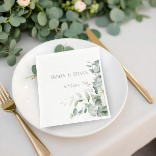 Elegant Eucalyptus Greenery Napkins