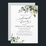 Elegant Eucalyptus Greenery Rehearsal Dinner Invitation<br><div class="desc">This elegant Boho Greenery collection features mixed watercolor greenery leaves paired with a classy serif & delicate sans font in black,  with a monogram on the back. Matching items available.</div>