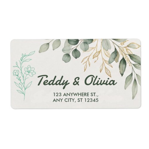 Elegant Eucalyptus Greenery Return address label