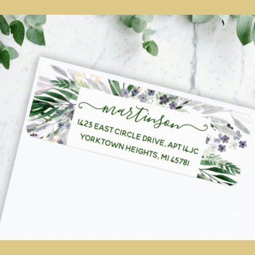 Elegant Eucalyptus Greenery Return Address Label