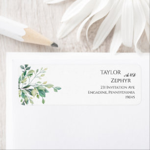 Elegant Eucalyptus Greenery RSVP Return Address Label