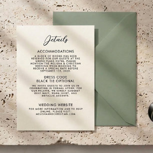 Elegant Eucalyptus Greenery Wedding Enclosure Card