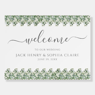 Elegant Eucalyptus Greenery Wedding Foam Board