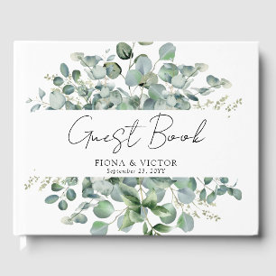 Elegant Eucalyptus Greenery Wedding Guest Book