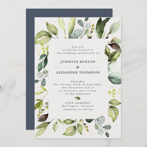 Elegant Eucalyptus Greenery Wedding Invitation