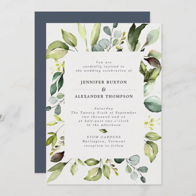 Elegant Eucalyptus Greenery Wedding Invitation | Zazzle