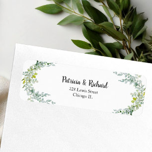 Elegant Eucalyptus Greenery Wedding Label