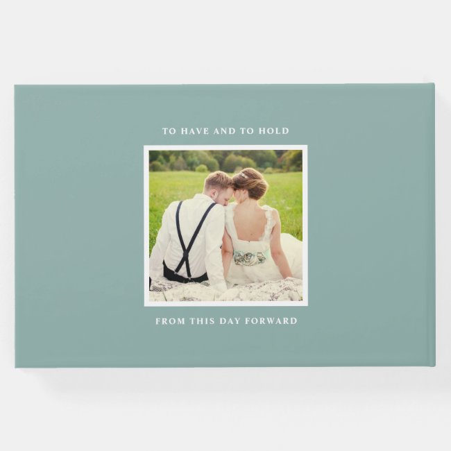 Elegant Eucalyptus Greenery Wedding Photo Guest Book