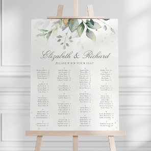 Elegant Eucalyptus Greenery Wedding Seating Chart