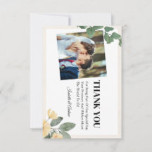 Elegant Eucalyptus Greenery Wedding Thank You Card