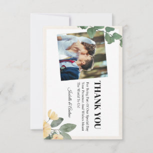 Elegant Eucalyptus Greenery Wedding Thank You Card