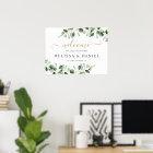Elegant Eucalyptus Greenery Wedding Welcome Sign
