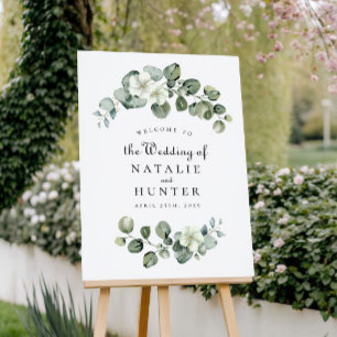Elegant Eucalyptus Leaf Arch Greenery Wedding Sign