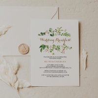 Elegant Eucalyptus Leaf Greenery Wedding Breakfast
