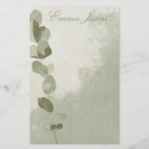 Elegant Eucalyptus Leaf Stationery