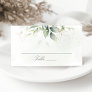 Elegant Eucalyptus Leaves Greenery Gold Wedding Place Card