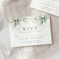 Elegant Eucalyptus Leaves Greenery Gold Wedding