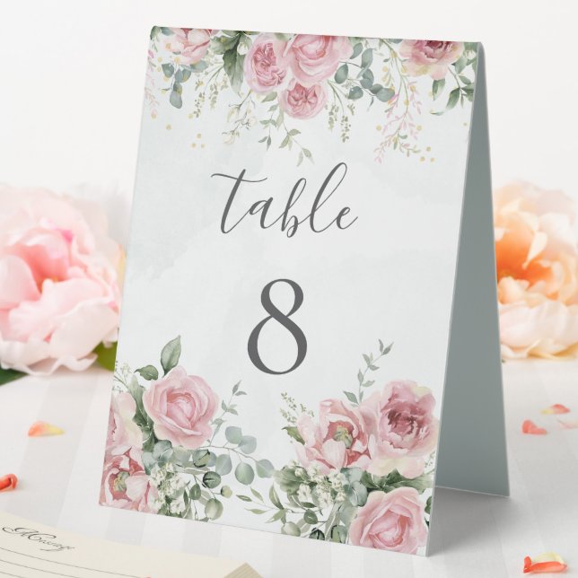 Elegant Eucalyptus Leaves Greenery Gold Wedding Table Tent (In SItu (Wedding))