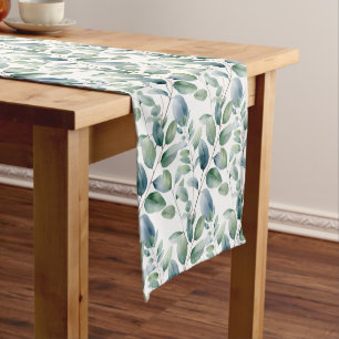 Elegant Eucalyptus Leaves Greenery Table Runner